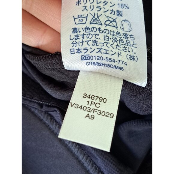 Lands End Plus Size 22W One-Piece Swimsuit Cross Back Black Buttons Women's - Picture 8 of 9